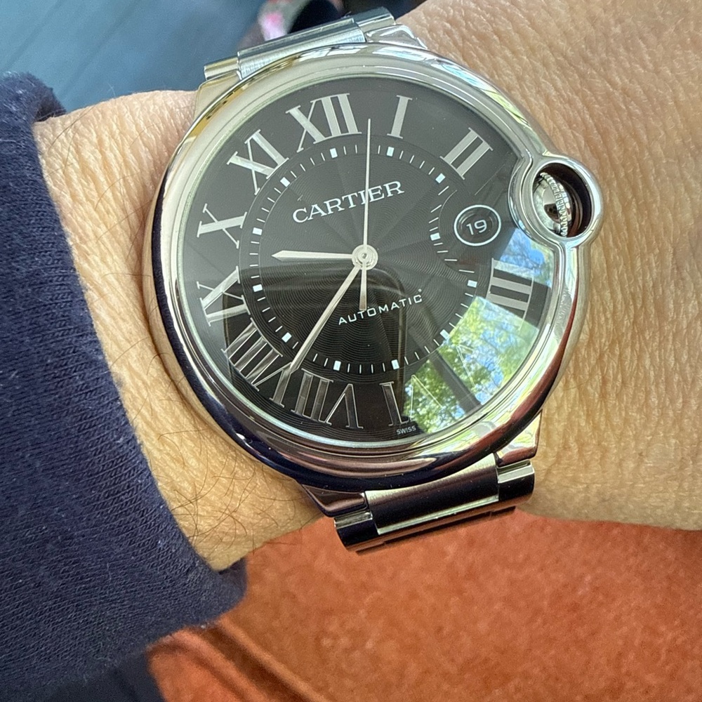 Cartier Black Dial Stainless Steel Ballon Bleu Watch - Picture 3 of 8